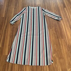 Luomeidisha Striped Long Sleeve Maxi Dress
